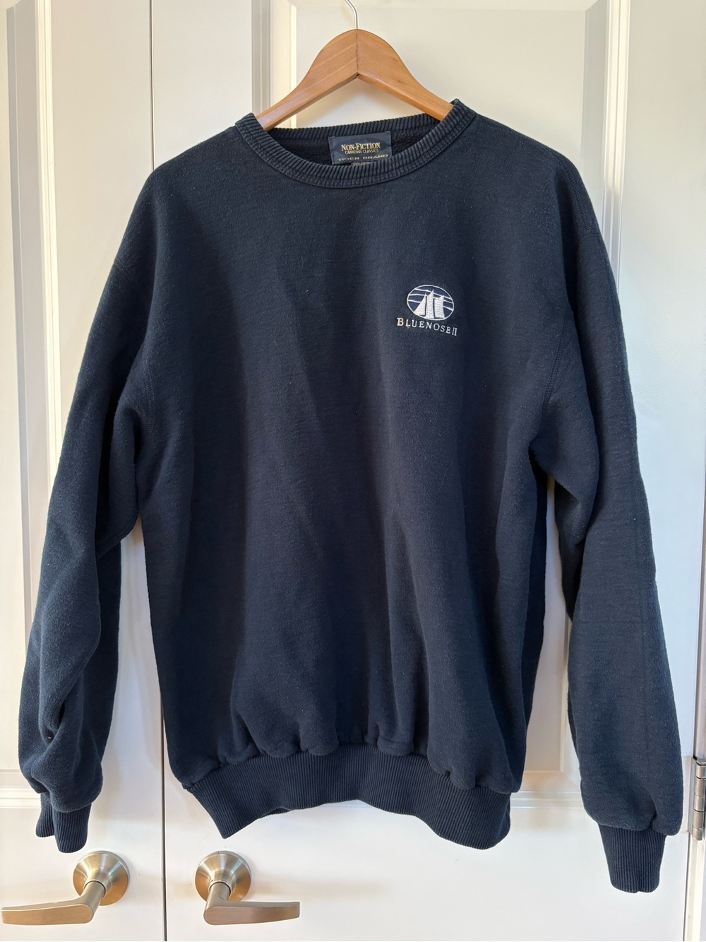 Men's Bluenose II Heavyweight Navy Crewneck Sweatshirt Made in Canada